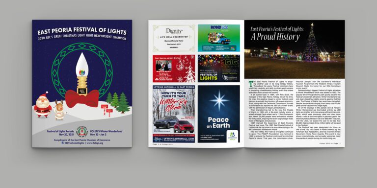 Softcover magazine or brochure mock up isolated on soft gray bac