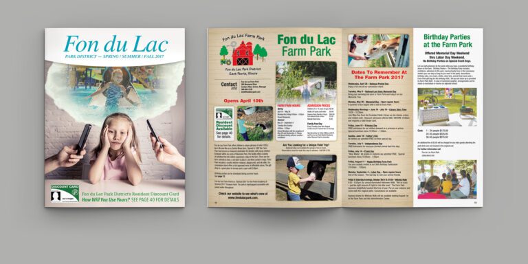 Softcover magazine or brochure mock up isolated on soft gray bac